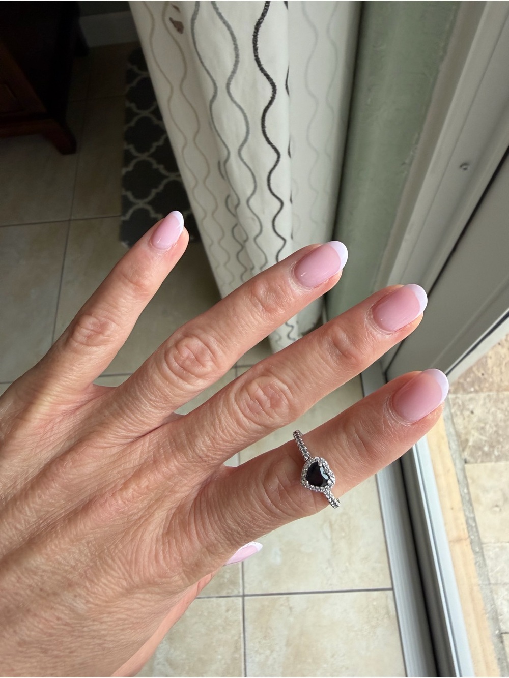 Pandora Black Heart Ring